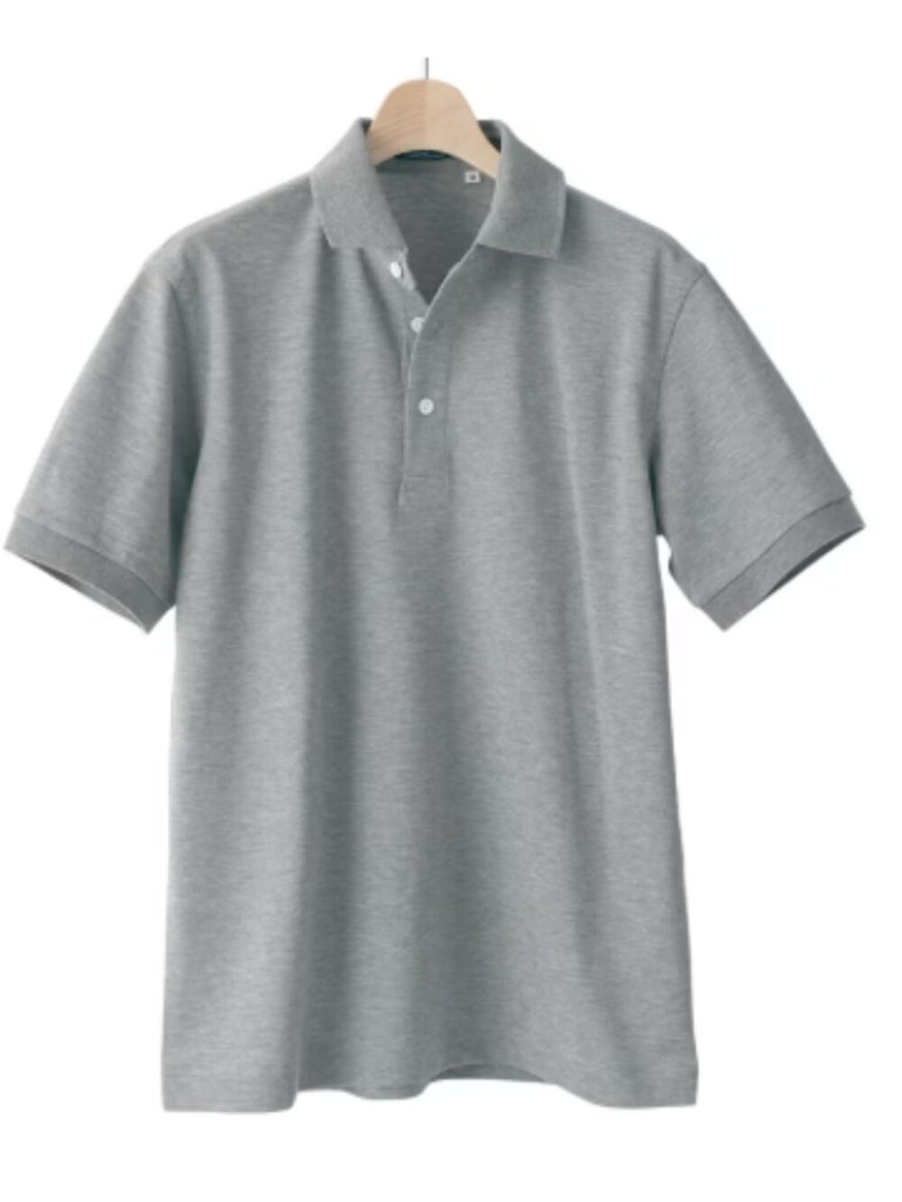Kamakura Shirts Albini Cotton Pique Rib Polo Shirt Grey M Made in Japan